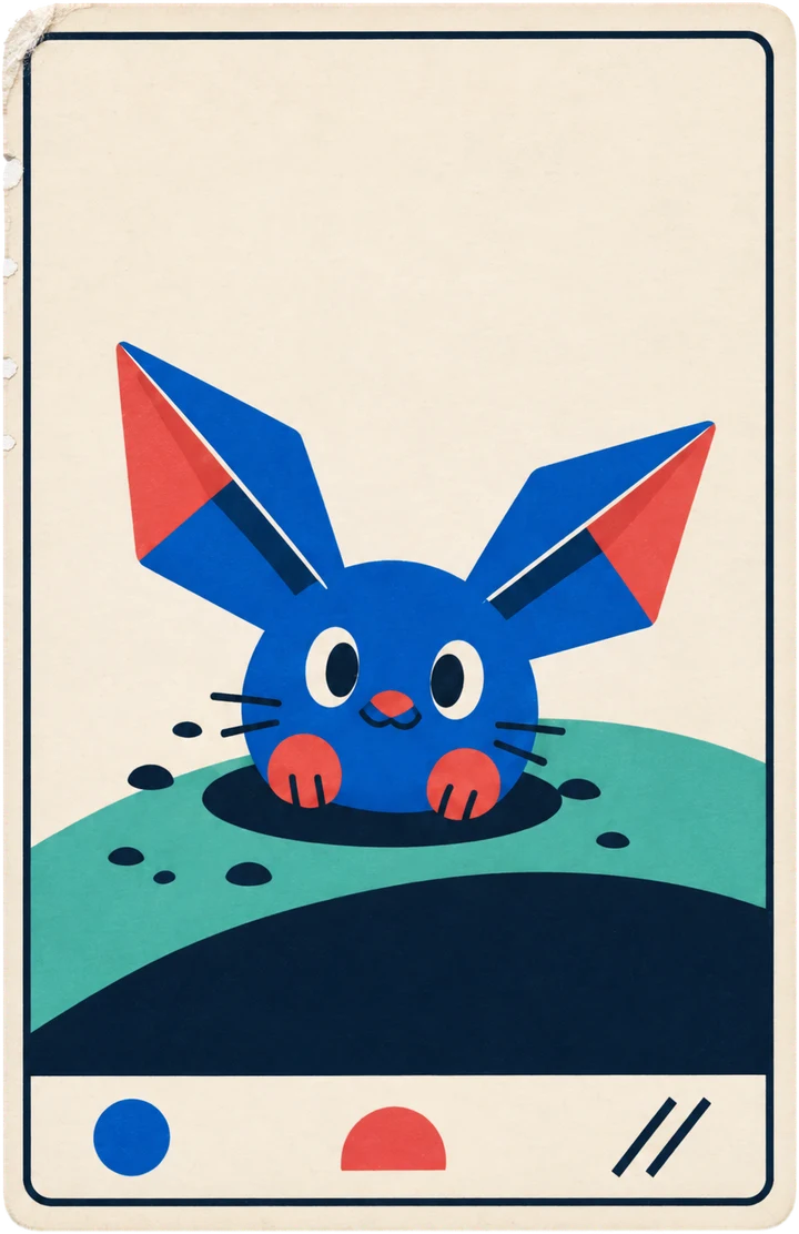 Front of a BGT card with a blue creature